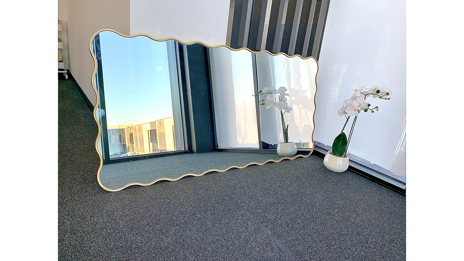 Wavy Rectangular Mirror Home Decor Wall Mirror